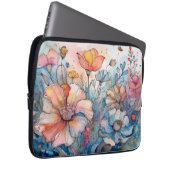 Blume Muster Wasserfarbe Laptopschutzhülle (Vorne Rechts)