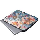 Blume Muster Wasserfarbe Laptopschutzhülle (Vorne Knopf)