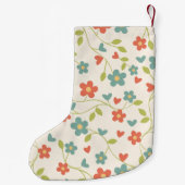 Blume Muster Weihnachts-Strumpf Kleiner Weihnachtsstrumpf (Rückseite)
