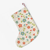 Blume Muster Weihnachts-Strumpf Kleiner Weihnachtsstrumpf (Rückseite (Hängend))