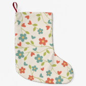 Blume Muster Weihnachts-Strumpf Kleiner Weihnachtsstrumpf (Vorderseite)