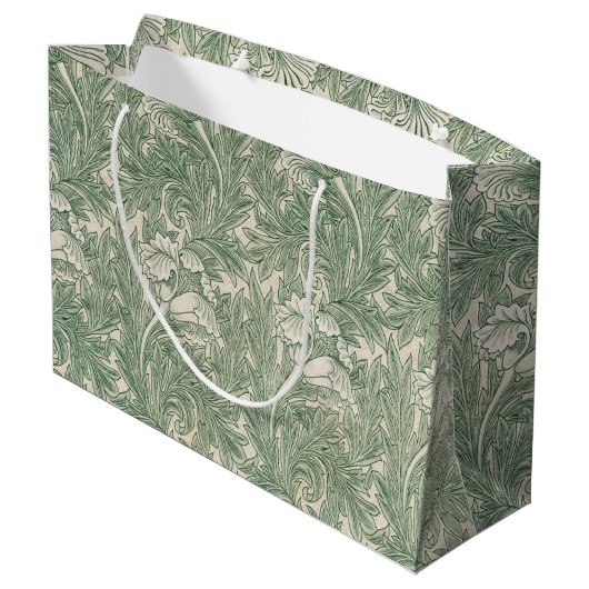Blume Muster, William Morris große Geschenktasche Geschenktüte (Rückseite Schrägansicht)