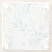 Blume Muster Zeichnend Pastell Glasuntersetzer (Rückseite)