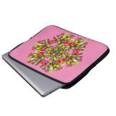 Blume-Musterdesign für Notebook-Hüllen Laptopschutzhülle (Vorne Knopf)
