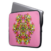 Blume-Musterdesign für Notebook-Hüllen Laptopschutzhülle (Vorderseite Links)