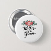 Blume Mutter der Polterabend Mama von der Erde Button (Vorne & Hinten)
