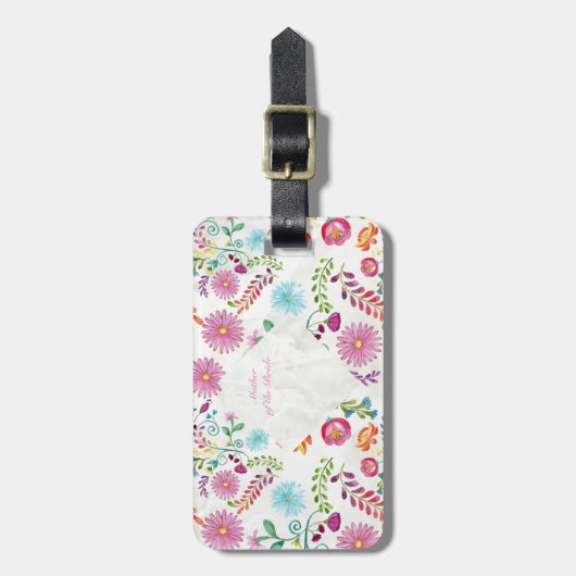 Blume Mutter eines Brautgeschenks - individuell an Gepäckanhänger (Vorderseite vertikal)