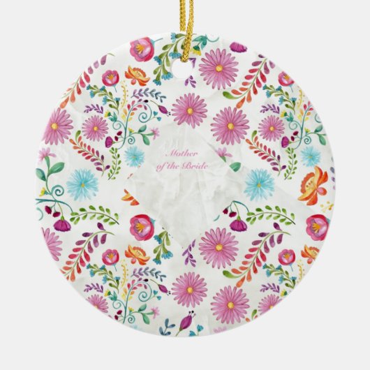 Blume Mutter eines Brautgeschenks - individuell an Keramik Ornament (Vorne)