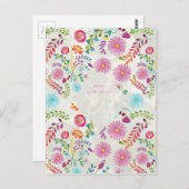 Blume Mutter eines Brautgeschenks - individuell an Postkarte (Vorne/Hinten)