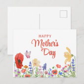 Blume Muttertag auf der Ansichtskarte Postkarte (Vorne/Hinten)
