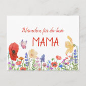 Blume Muttertag Mama Postkarte (Vorderseite)