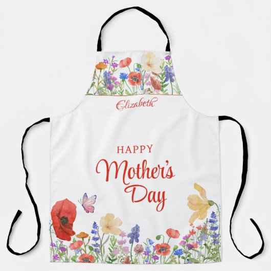 Blume Muttertag Schürze (Vorderseite)