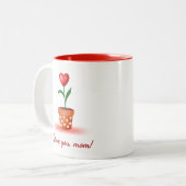 Blume Muttertag Tasse - I Liebe You Mama (Vorderseite Links)