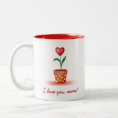 Blume Muttertag Tasse - I Liebe You Mama (Links)