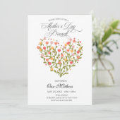 Blume Muttertagsbrunch Einladung (Stehend Vorderseite)