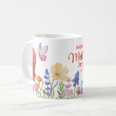 Blume Muttertagskaffee Tasse (Vorderseite Links)