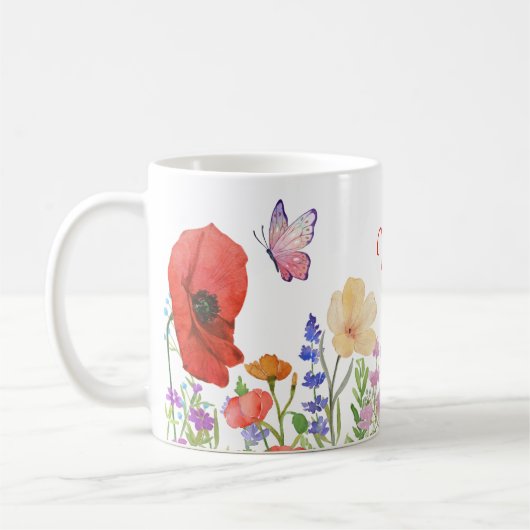 Blume Muttertagskaffee Tasse (Links)