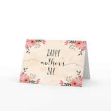 Blume Muttertagskarte Wasserfarbe