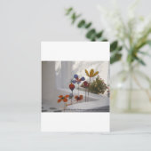 Blume-Mykonos, Griechenland Postkarte (Stehend Vorderseite)