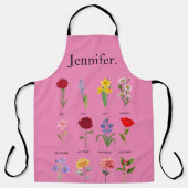 Blume nach Geburtsmonat für alle 12 Monate Mütter Schürze (Vorderseite)