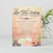 Blume nach Hochzeit IDPP1 Einladung (Stehend Vorderseite)