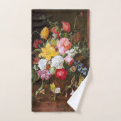 Blume nach wie vor Leben der Rose Tulipen und Viol Badhandtuch Set (Handtuch)