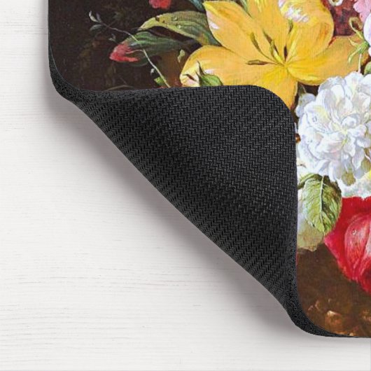 Blume nach wie vor Leben der Rose Tulipen und Viol Mousepad (Ecke)