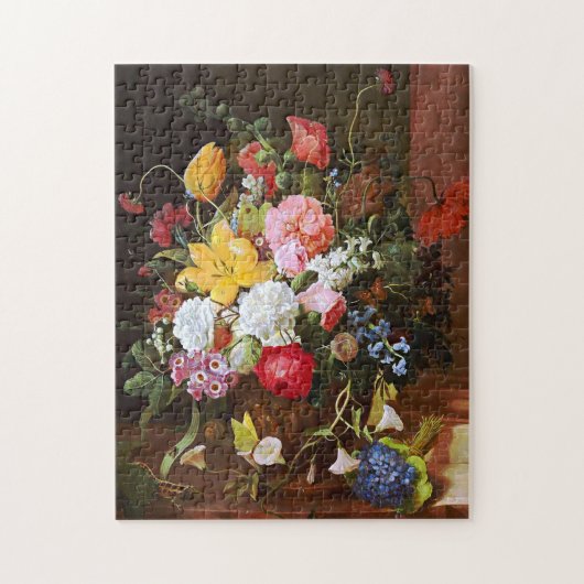 Blume nach wie vor Leben von Rose, Tulipen und Vio Puzzle (Vertikal)