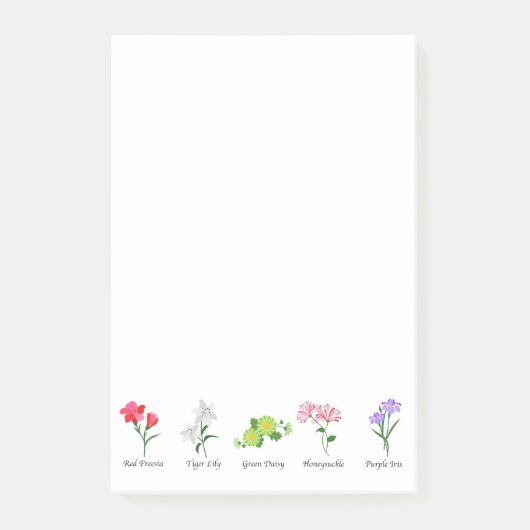 Blume Nachhinweise Post-it Klebezettel (Vorderseite)