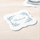 Blume Nachname Untersetzer (angewinkelt)