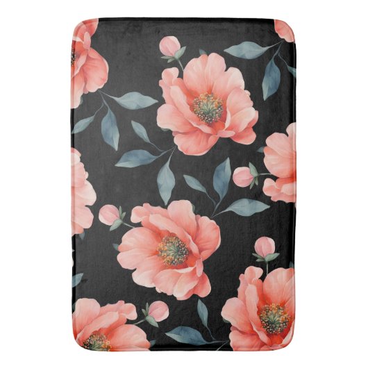 Blume nachts badematte (Vorderseite Vertikal)