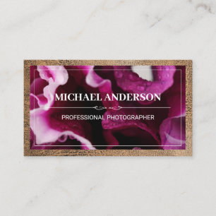 Blume Nah   Ledergrenze Visitenkarte