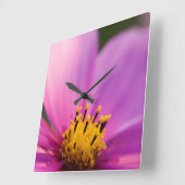 Blume Nah Quadratische Wanduhr (Winkel)