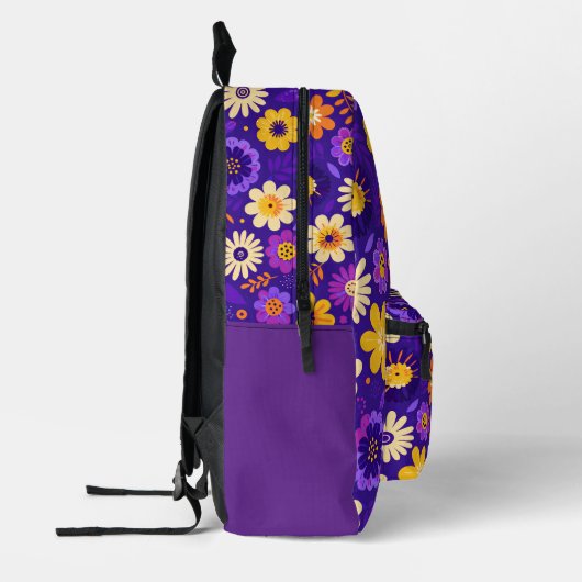 Blume Nähtasche Bedruckter Rucksack (Links)