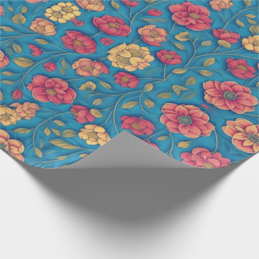 Blume nahtlos geschenkpapier (Ecke)