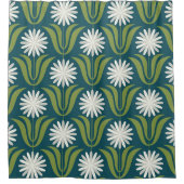 Blume nahtlos Muster Design. skandinavischer Stil Duschvorhang (Vorderseite)