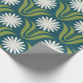 Blume nahtlos Muster Design. skandinavischer Stil Geschenkpapier (Ecke)