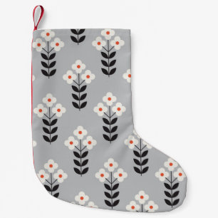 Blume nahtlos Muster Design. skandinavischer Stil Kleiner Weihnachtsstrumpf
