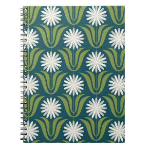 Blume nahtlos Muster Design. skandinavischer Stil Notizblock