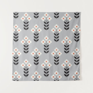 Blume nahtlos Muster Design. skandinavischer Stil Wandteppich