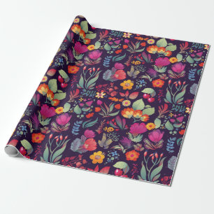 Blume nahtlose Muster dekorative Vintage Karte i Geschenkpapier