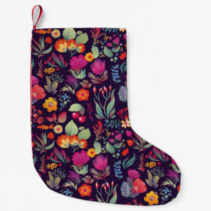 Blume nahtlose Muster dekorative Vintage Karte i Kleiner Weihnachtsstrumpf