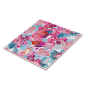 Blume nahtlose Muster Keramik Fliese (Seite)