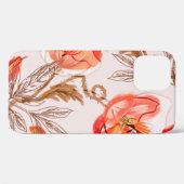 Blume Nahtloses Muster auf Beige Backgr Case-Mate iPhone Hülle (Rückseite (Horizontal))