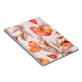 Blume Nahtloses Muster auf Beige Backgr Notizblock (Rechte Seite)