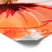 Blume Nahtloses Muster auf Beige Backgr Poster (Ecke)