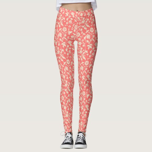 Blume Nahtloses Muster - Hintergrund Leggings (Vorderseite)