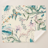 Blume Nahtloses Muster Sherpadecke (Vorderseite (Horizontal))