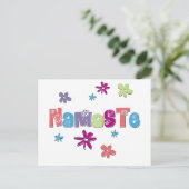 Blume Namaste Yoga Gear Postkarte (Stehend Vorderseite)