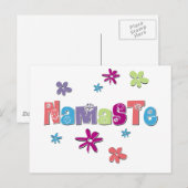 Blume Namaste Yoga Gear Postkarte (Vorne/Hinten)